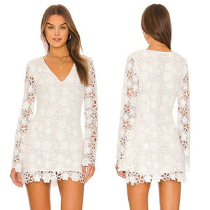 Majorelle Neveya Cream Crochet Lace Mini Dress - 26157